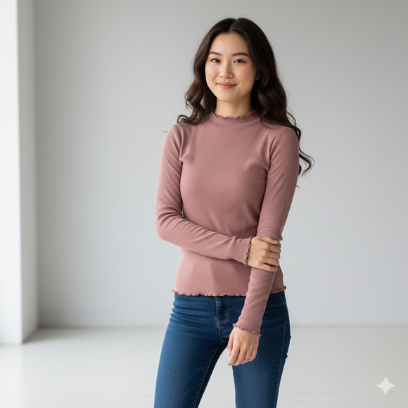Forever 21 Blush Pink Turtleneck - Picture 1 of 4